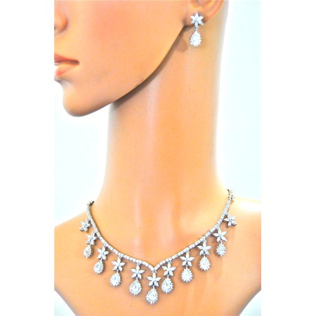 American Diamond Necklace Set